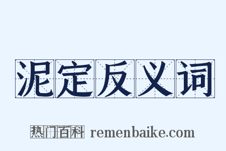泥定反义词是什么意思的图片